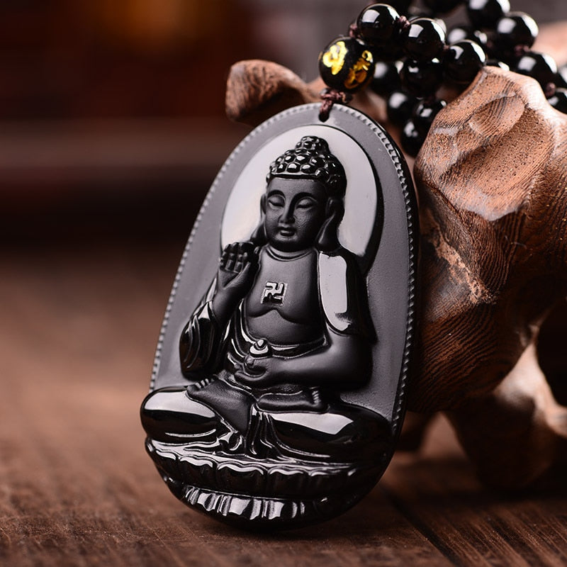 Tibetan Black Obsidian Amulet-xinru shop