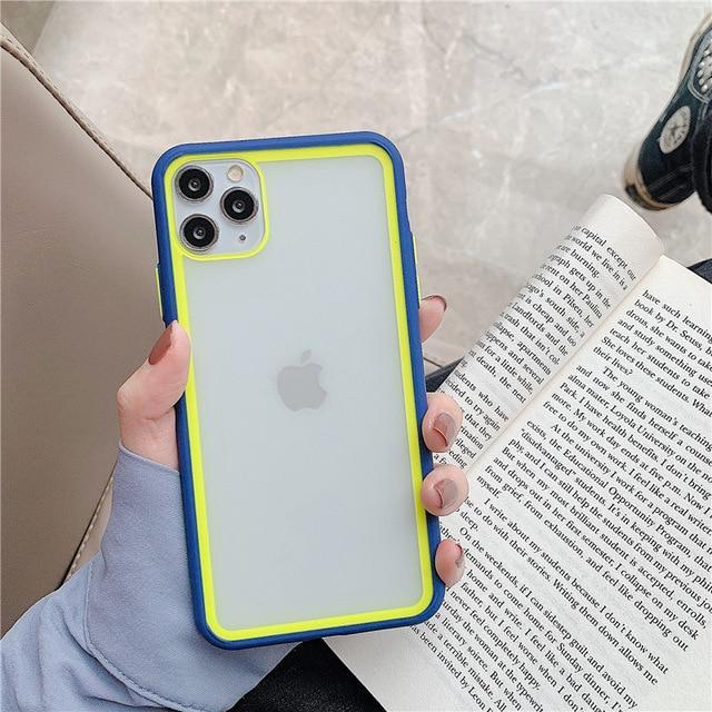 Clear Splicing Candy Color Case-xinru