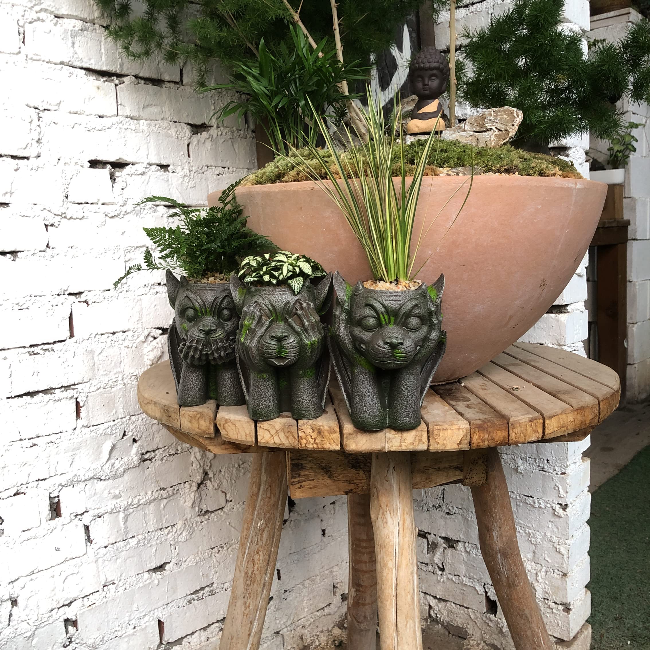 3 Styles Funny Resin Garden Plant Pot-xinru