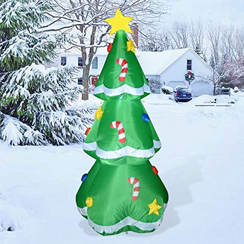 GOOSH 5 FT Height Christmas Inflatables Tree Decorations, Blow Up Yard Decoration Clearance with LED Lights Built-in for Holiday/Party/Yard/Garden-xinru shop