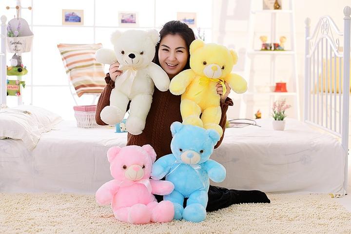 Glow Bear LED Light Up Plush 3D Stuffed Animal-xinru