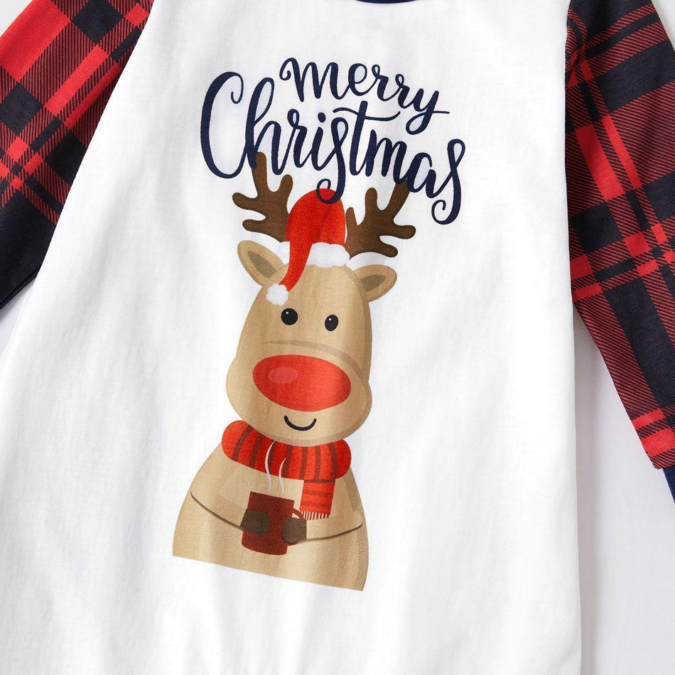 Plus Size Family Matching Christmas Elk and Plaid Print Long-sleeve Pajamas Set-xinru shop