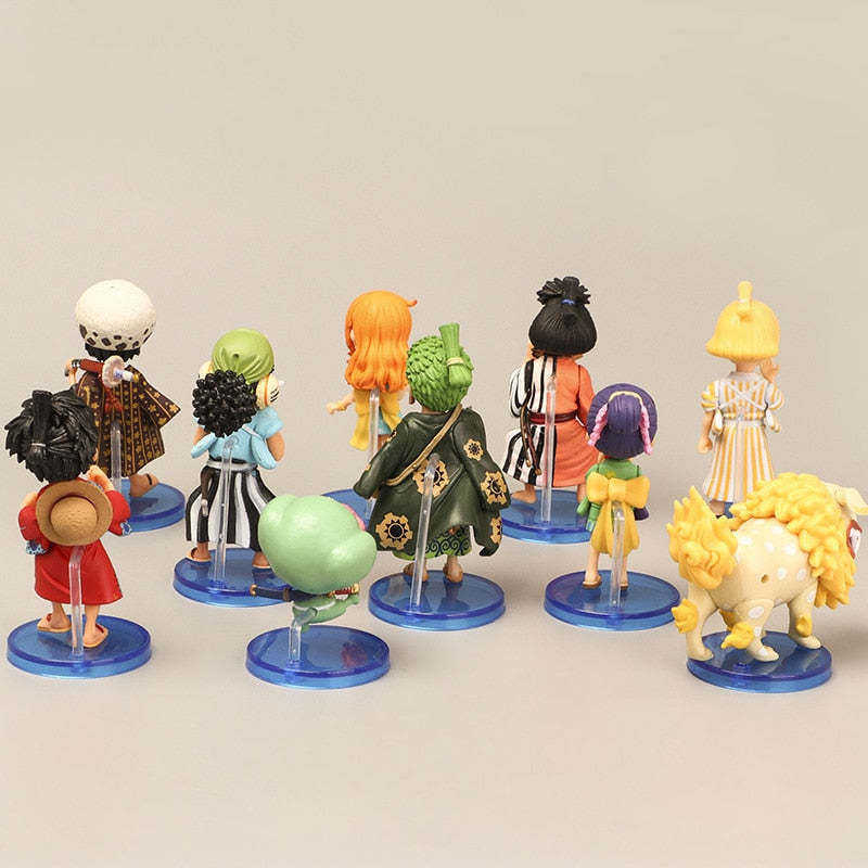 8cm Anime Doll Figure Luffy Solong Sanji Nami Nishiki Eemon Toy Cake Decor-xinru