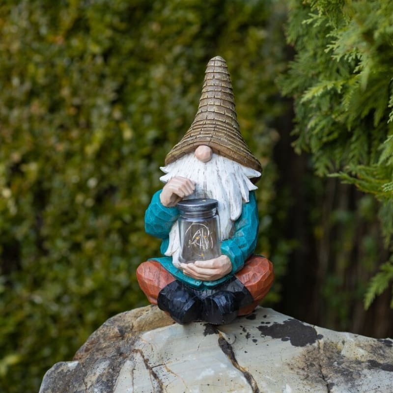 Firefly Jar Gnome Decor Garden Light-xinru