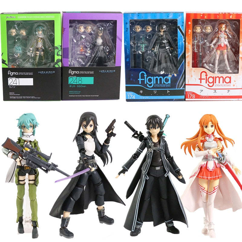 Anime Figma 248 Sword Art Online SAO Kirito GGO Ver. PVC Action Figure-xinru