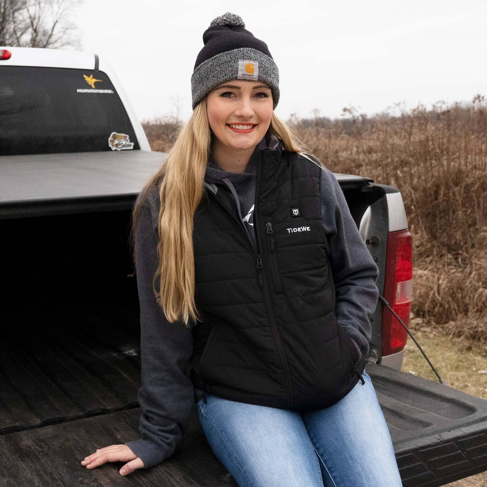 Women閳ユ獨 Lightweight Heated Vest with Battery Pack for Hunting/Hiking-xinru shop