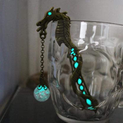 Retro Luminous Night Dragon Bookmark Label Reading Maker Book Stationery-xinru