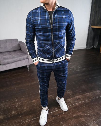 Stylish Guardsmen Matching Plaid Set Track Suits-xinru