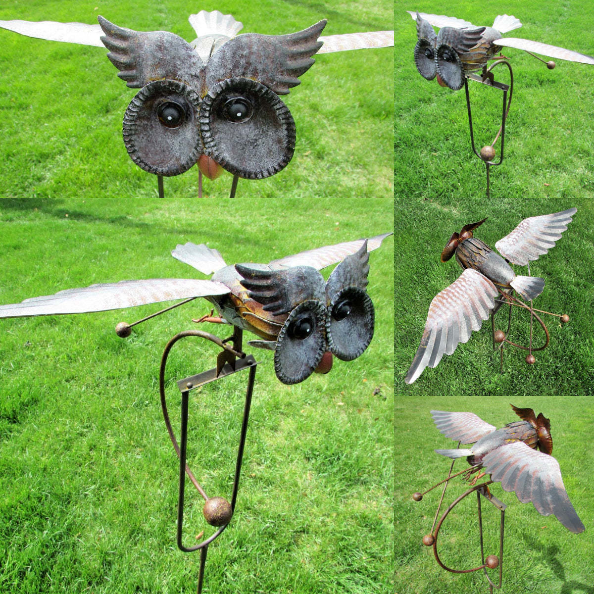 Eagle Garden Sculpture Large Bird Outdoor Statues Metal Yard Patio Lawn Decor-xinru