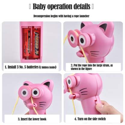 Zip String Rope Launcher Propeller Electric Toy-xinru