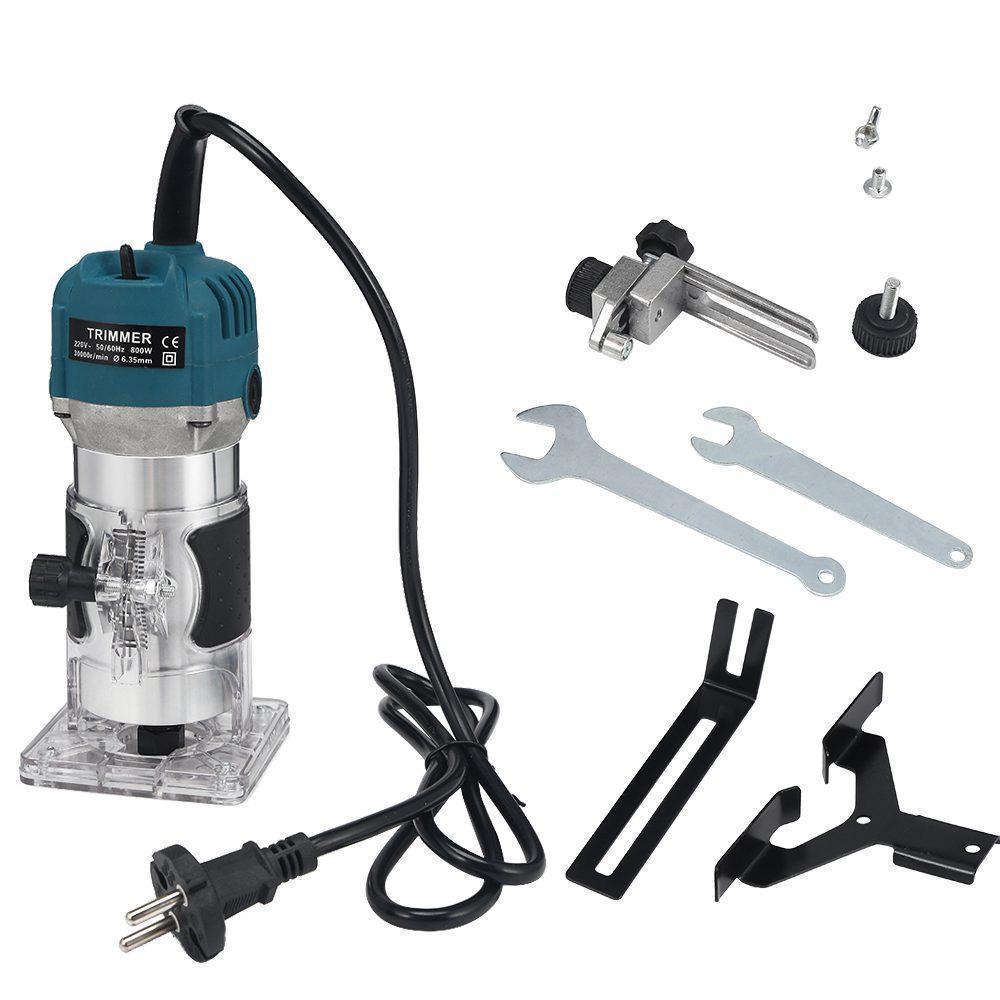 800W Wood Router Kit 110V Electric Handheld Wood Trimme-xinru