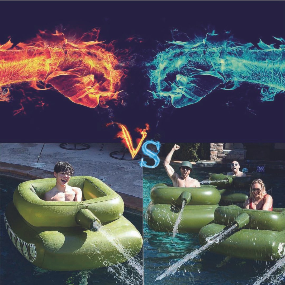 Inflatable Tank Shaped Pool Float That Shoot Water-xinru
