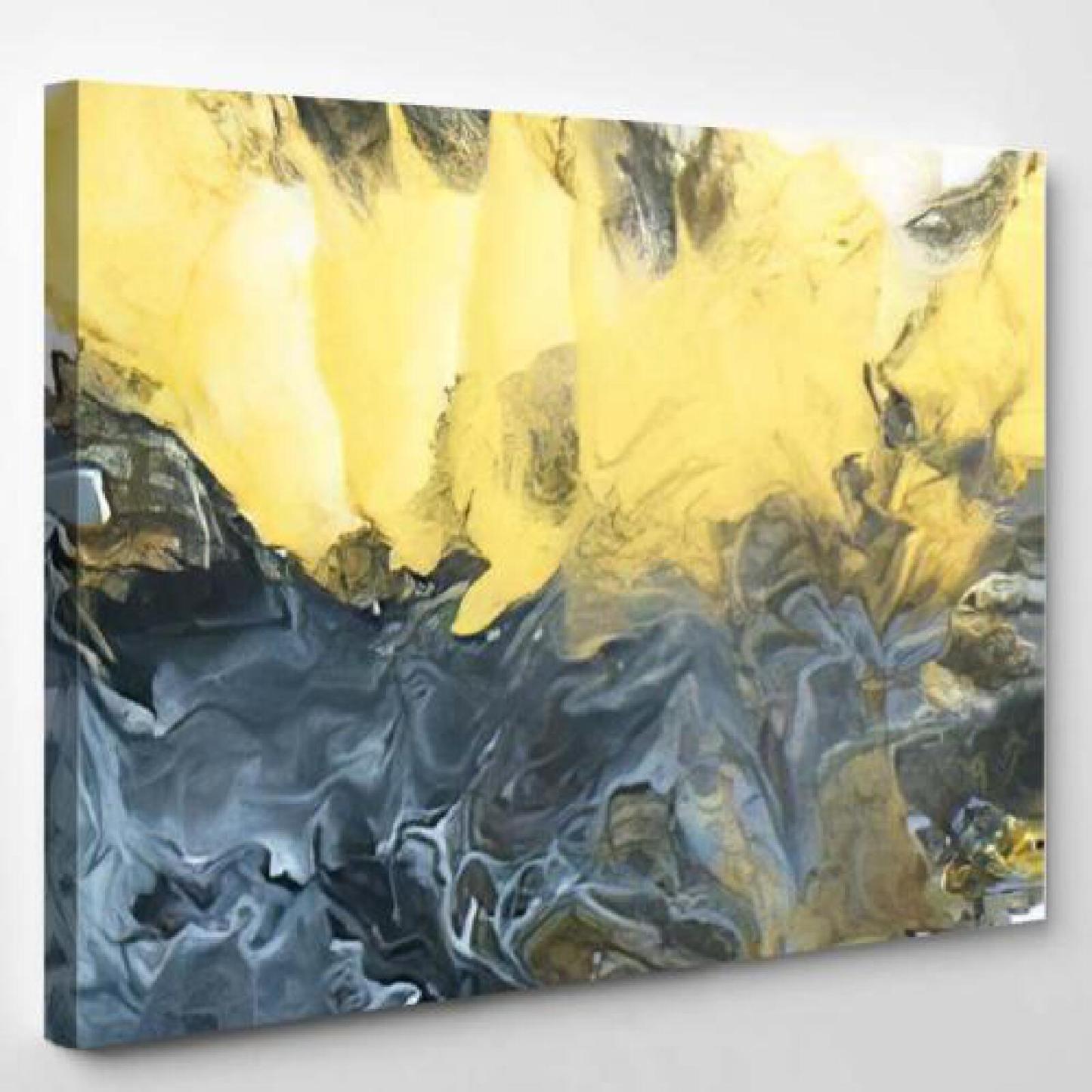 Black White Gold Marble Abstract Hand-xinru shop