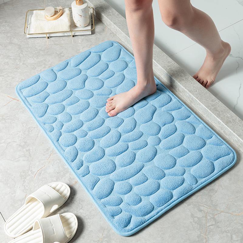Bath Mat Bath Rug Non-slip Pebble Stone Bathroom Carpet-xinru shop