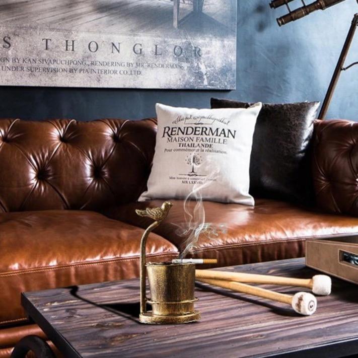 Retro Iron Ashtray Faucet Deer Bird-xinru shop