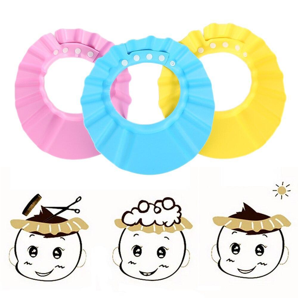 Safe Soft Shampoo Protective Baby Shower Cap-xinru