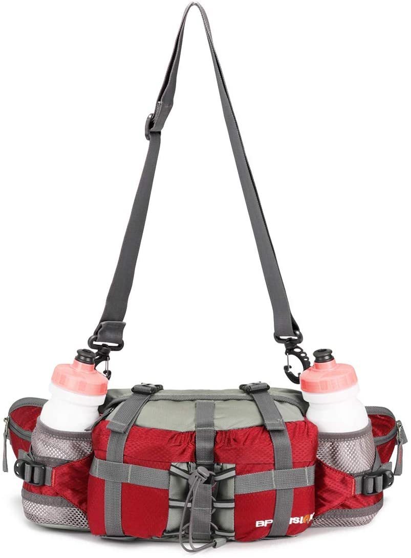 Water-Resistant Outdoor Mountaineering Waist Pack With Water Bottle Holder-xinru