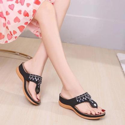 Summer Women Casual Sandal Fashion Ladies Bling Sewing Sandals-xinru