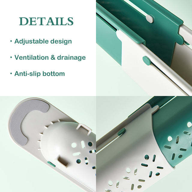 Adjustable Length Retractable Sink Storage Rack-xinru