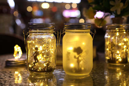 Solar Light Outdoor Fairy Lantern Hanging Glass Mason Jar Light Led Lamp-xinru