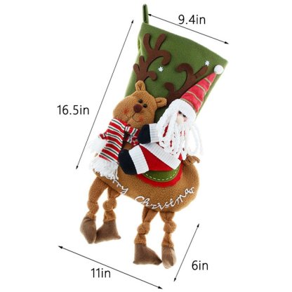 Large Candy Bags Christmas Stocking Christmas Tree Fireplace Hanging Decorations-xinru shop