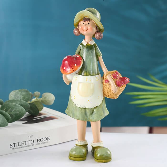 Resin Countryside Figurine Statues Garden Ornament-xinru
