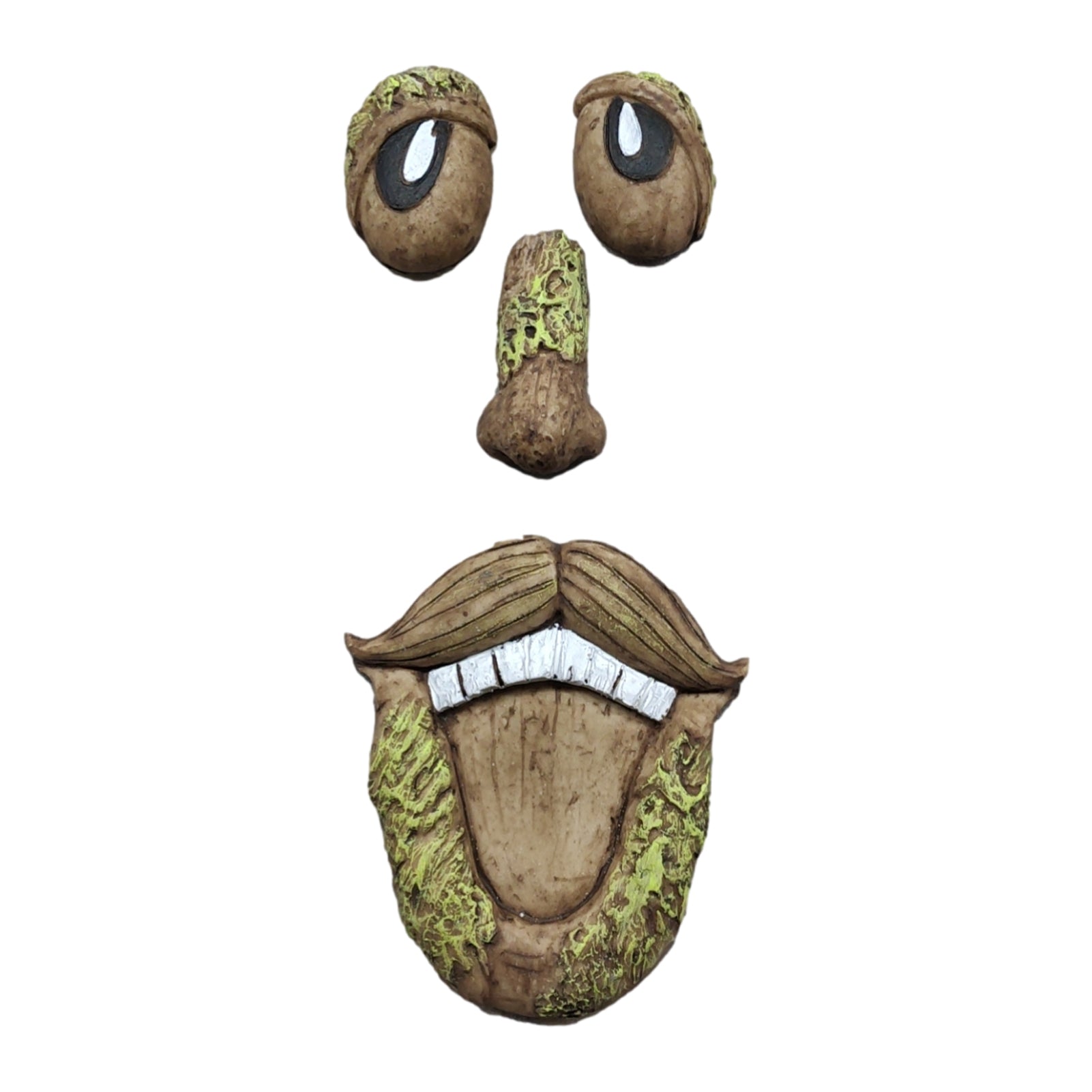 Tree Face Decoration Tree Bark Grimace Facial Features Decoration Garden Ornament-xinru