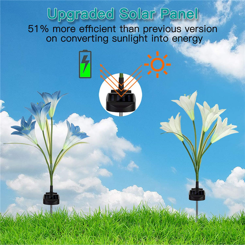Outdoor Solar Lily Multicolor Variation LED Light-xinru
