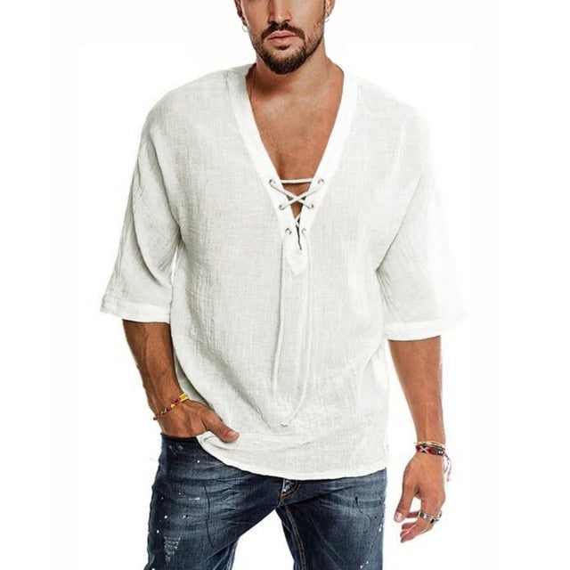Medieval Knight Viking Saxon LARP Tunic Men's Top-xinru
