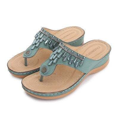 Summer Women Casual Sandal Fashion Ladies Bling Sewing Sandals-xinru