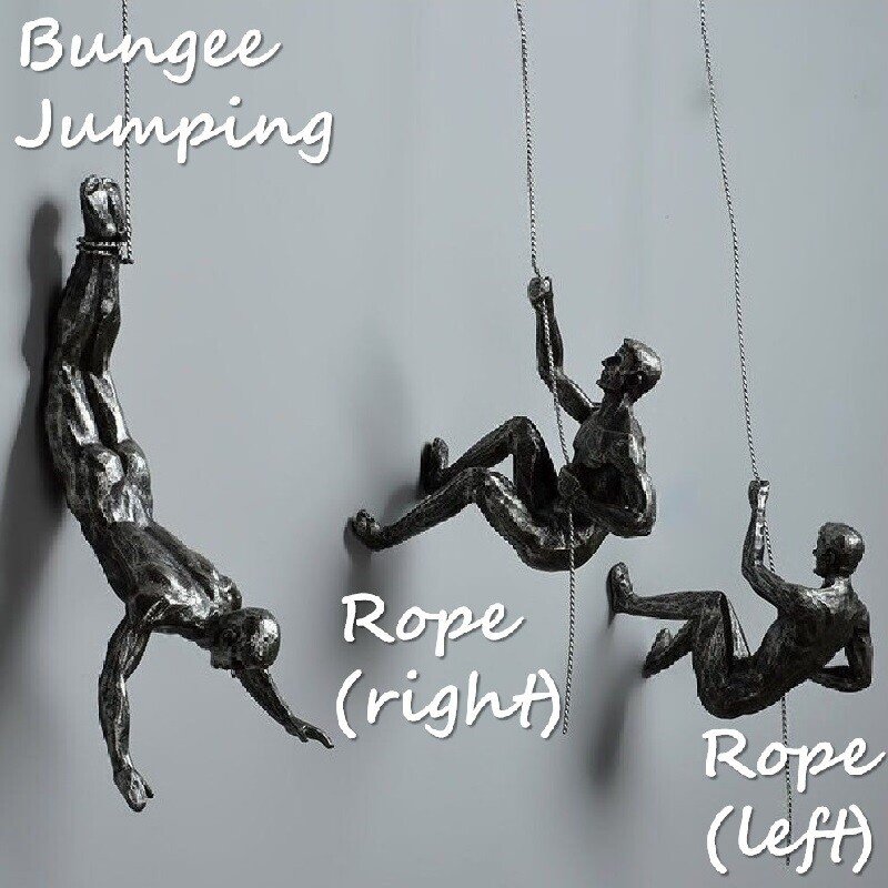 Climbing Man Wall Art Sculpture Vintage Resin Creative Hanging-xinru