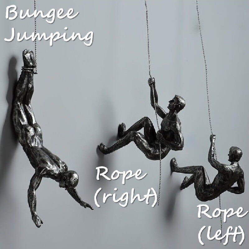 Climbing Man Wall Art Sculpture Vintage Resin Creative Hanging-xinru