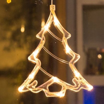 Christmas Lights LED Window Sucker Lamp Battery-Operated for Window Decorations-xinru shop