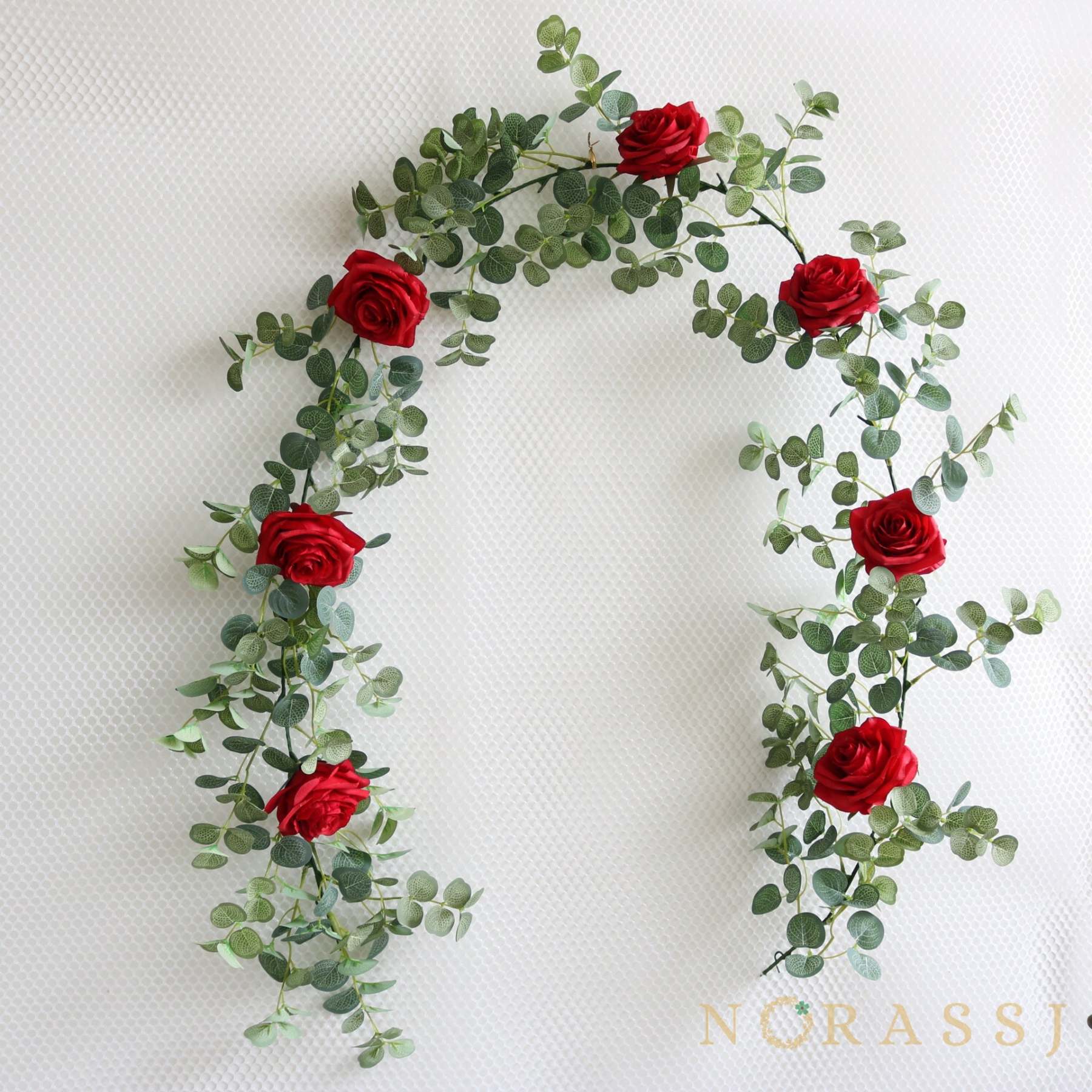 Artificial Rose Elegant Spring Garland  For Wedding-xinru
