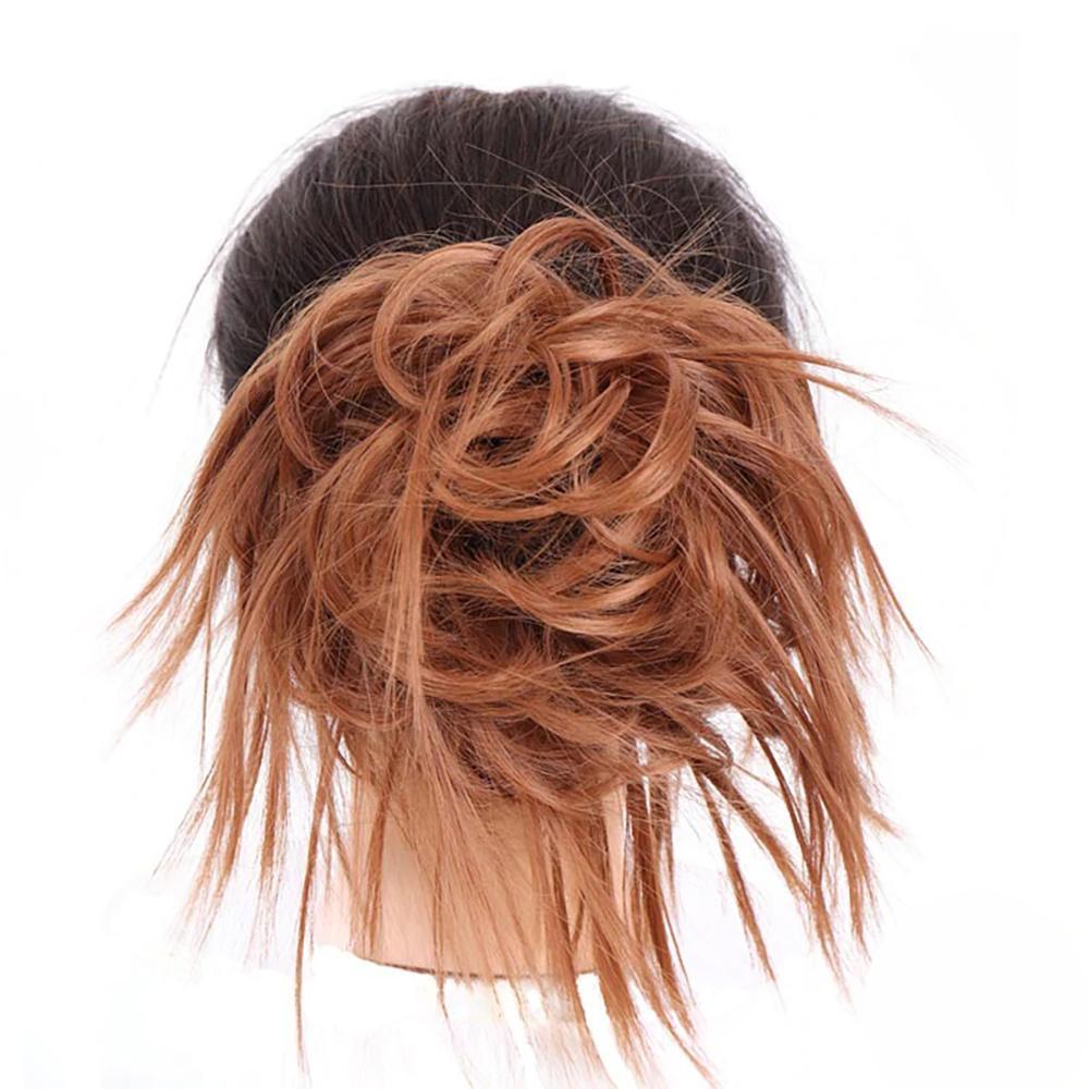 Natural Look Synthetic Messy Hair Bun Scrunchie Extension-xinru
