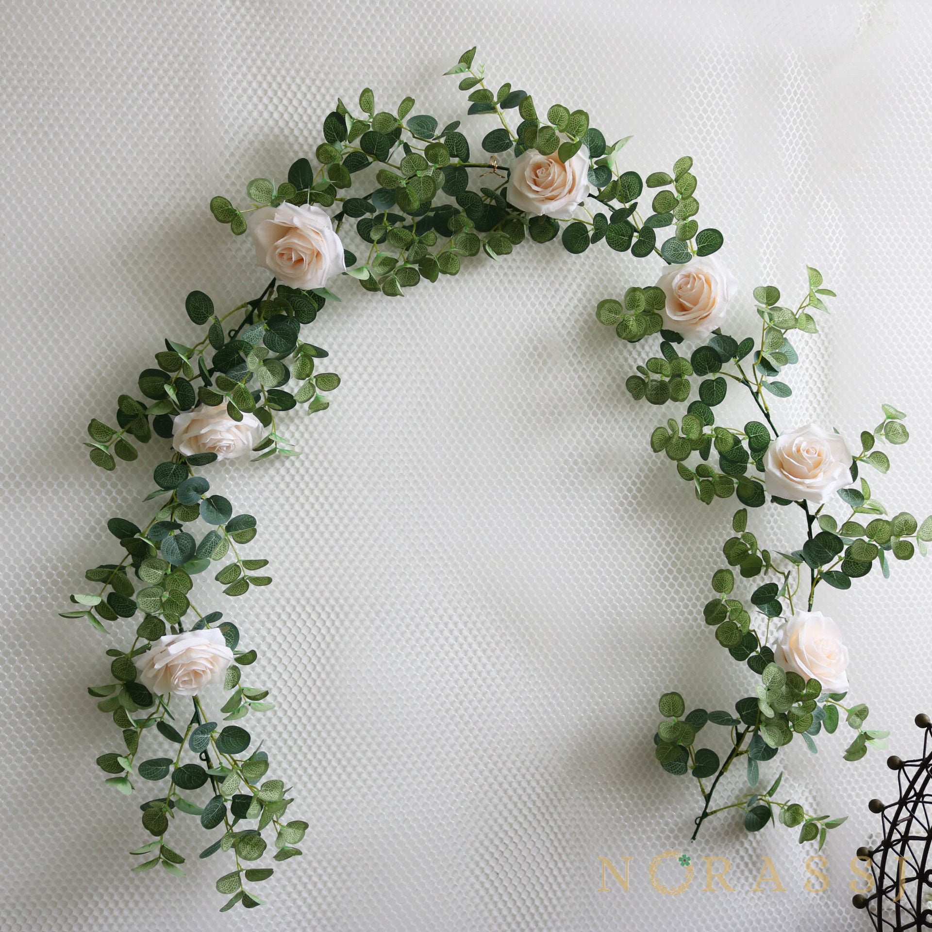 Artificial Rose Elegant Spring Garland  For Wedding-xinru