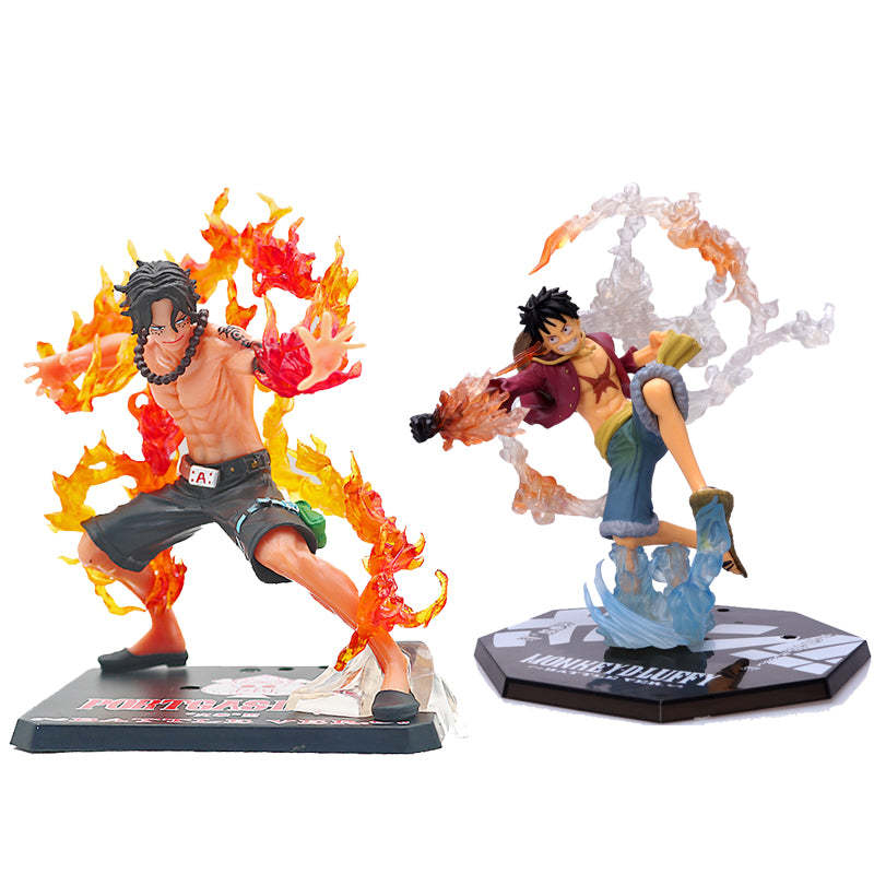 Anime One Piece Portgas璺疍璺?Ace PVC Action Figure Collectible Figurine Toy Gift-xinru