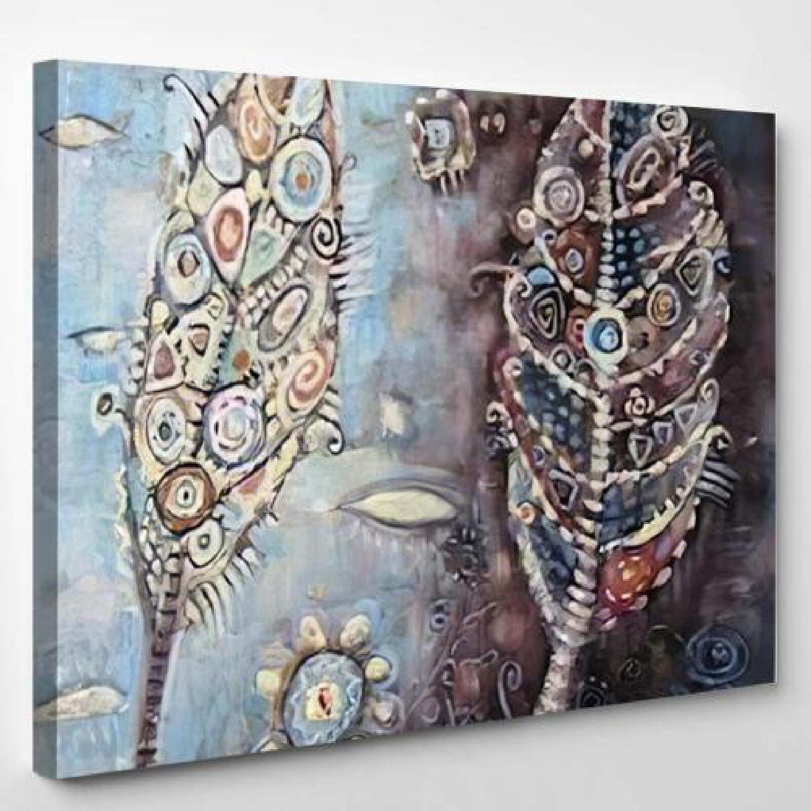 Art Abstract Painted Landscape Black Brown-xinru shop