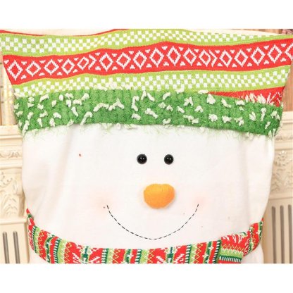 Christmas Chair Covers Santa Snowman Xmas Dinner Chair Back Cover-xinru shop