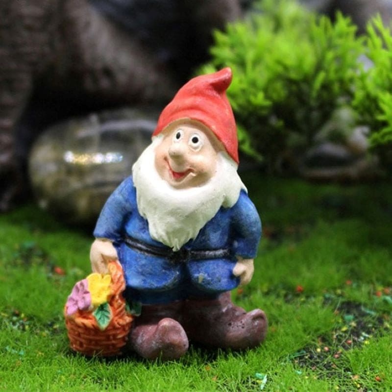 Garden Gnomes Statues Mini Gnomes Garden Set Fairy Ornament-xinru