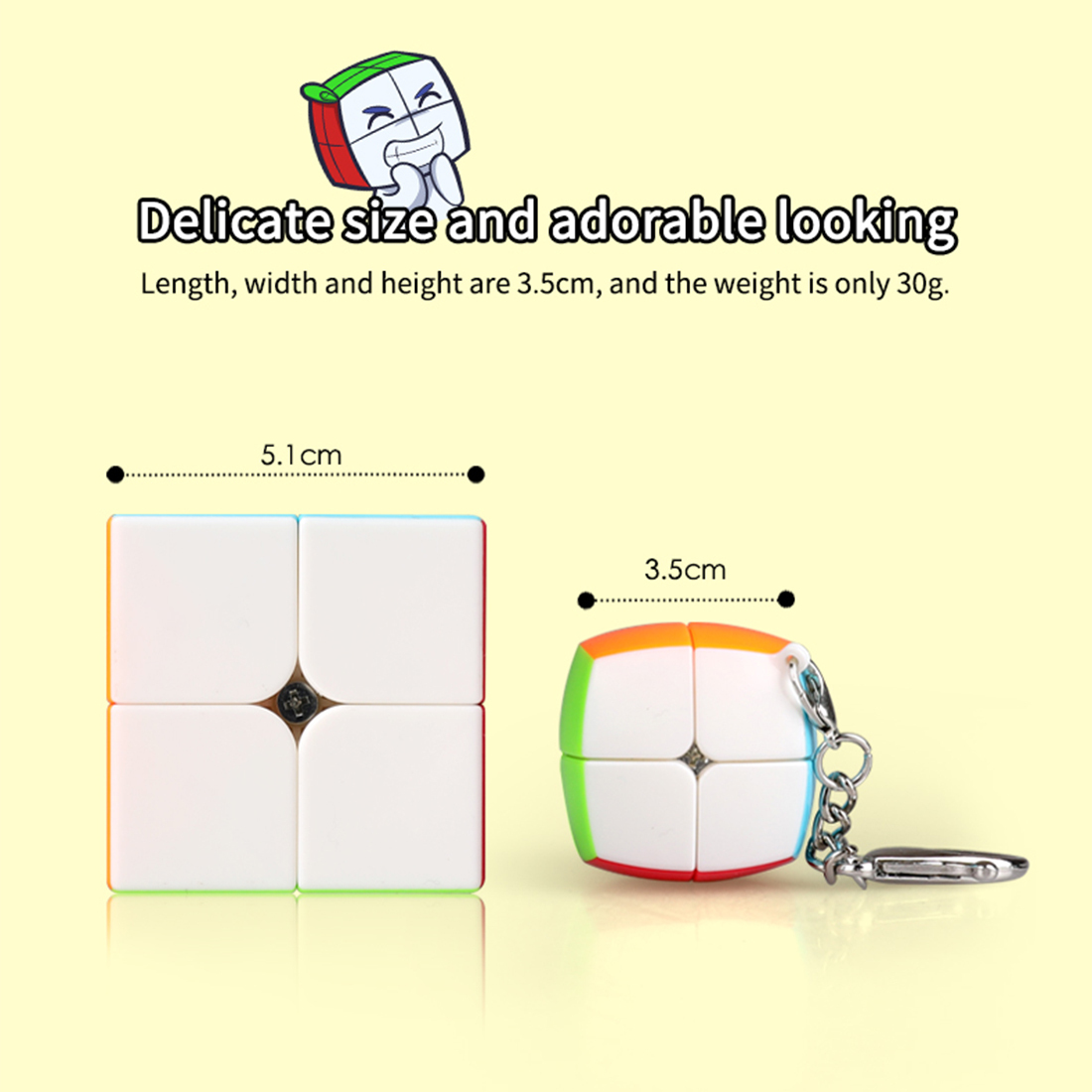 QiYi Mini Pillowed 2x2 Keychain-xinru shop