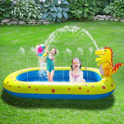 Outdoor Inflatable Dinosaur Water Spray Pad Children Summer Swimming Pool-xinru