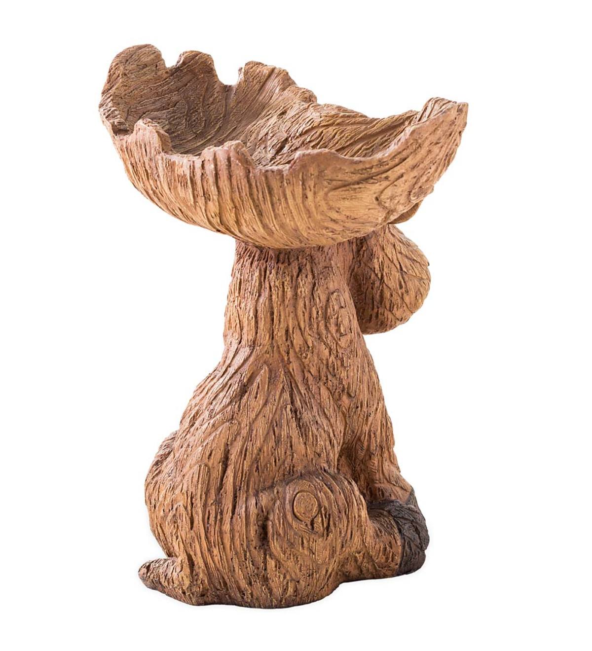 Resin Carved ElkResin Moose Birdbath-xinru