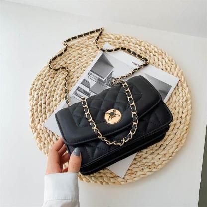 シンプルなワンショルダーチェーンバッグメッセンジャーバッグ-xinru shop