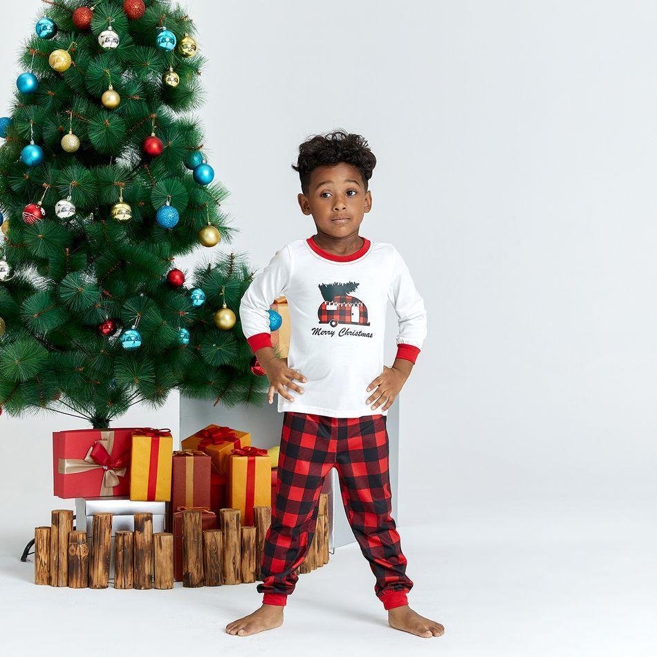Plus Size Family Matching Plaid Car Carry Christmas Tree Pajamas Sets-xinru shop