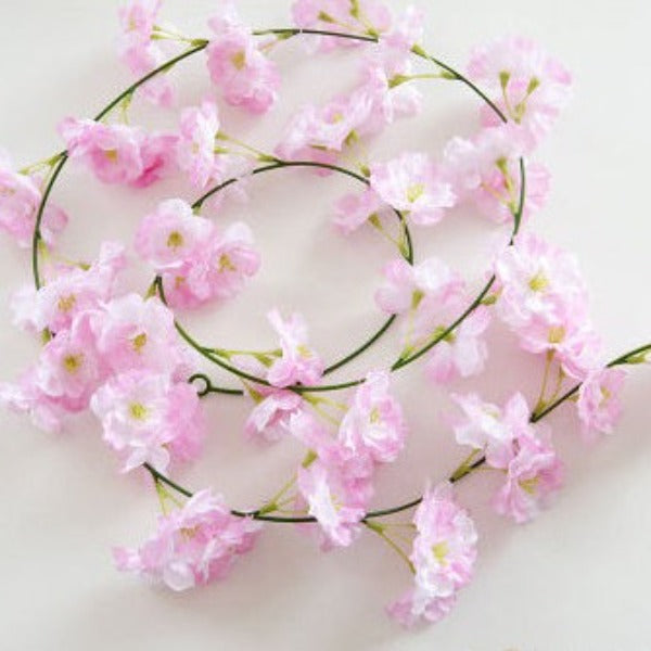 5PCS  Artificial Flower Cherry Blossom Branch Spring Garland For Party Wedding Decoration-xinru