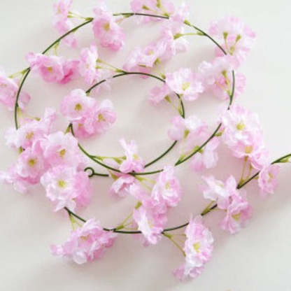 5PCS  Artificial Flower Cherry Blossom Branch Spring Garland For Party Wedding Decoration-xinru
