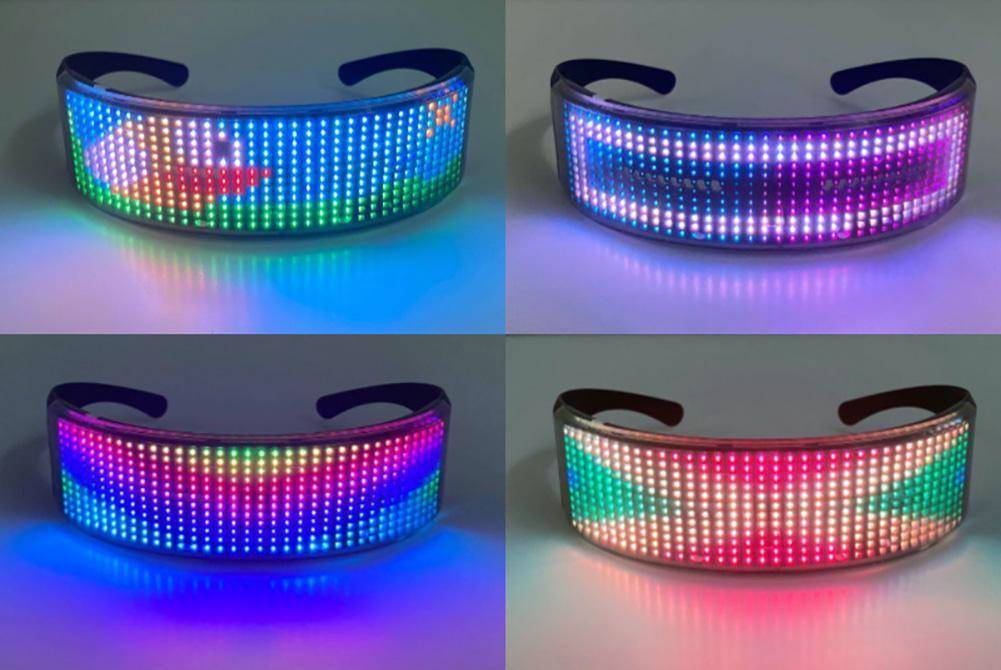 Neon LED Light Up Glasses Cyberpunk Goggles Celebration Party Events-xinru
