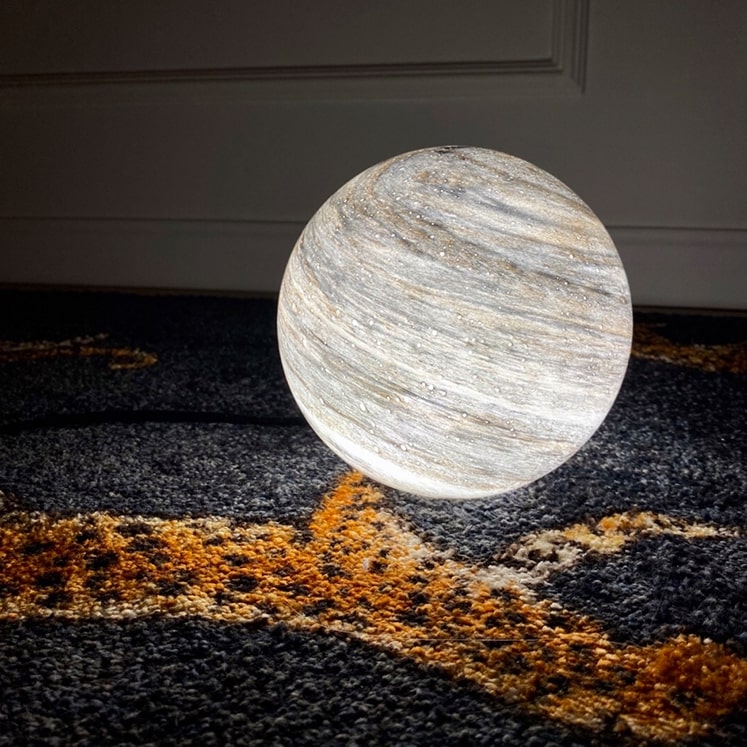 Glass Dome Lamp Sphere Round Ball Planet Moon Night Light-xinru