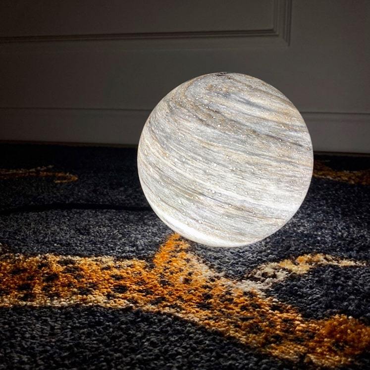 Glass Dome Lamp Sphere Round Ball Planet Moon Night Light-xinru